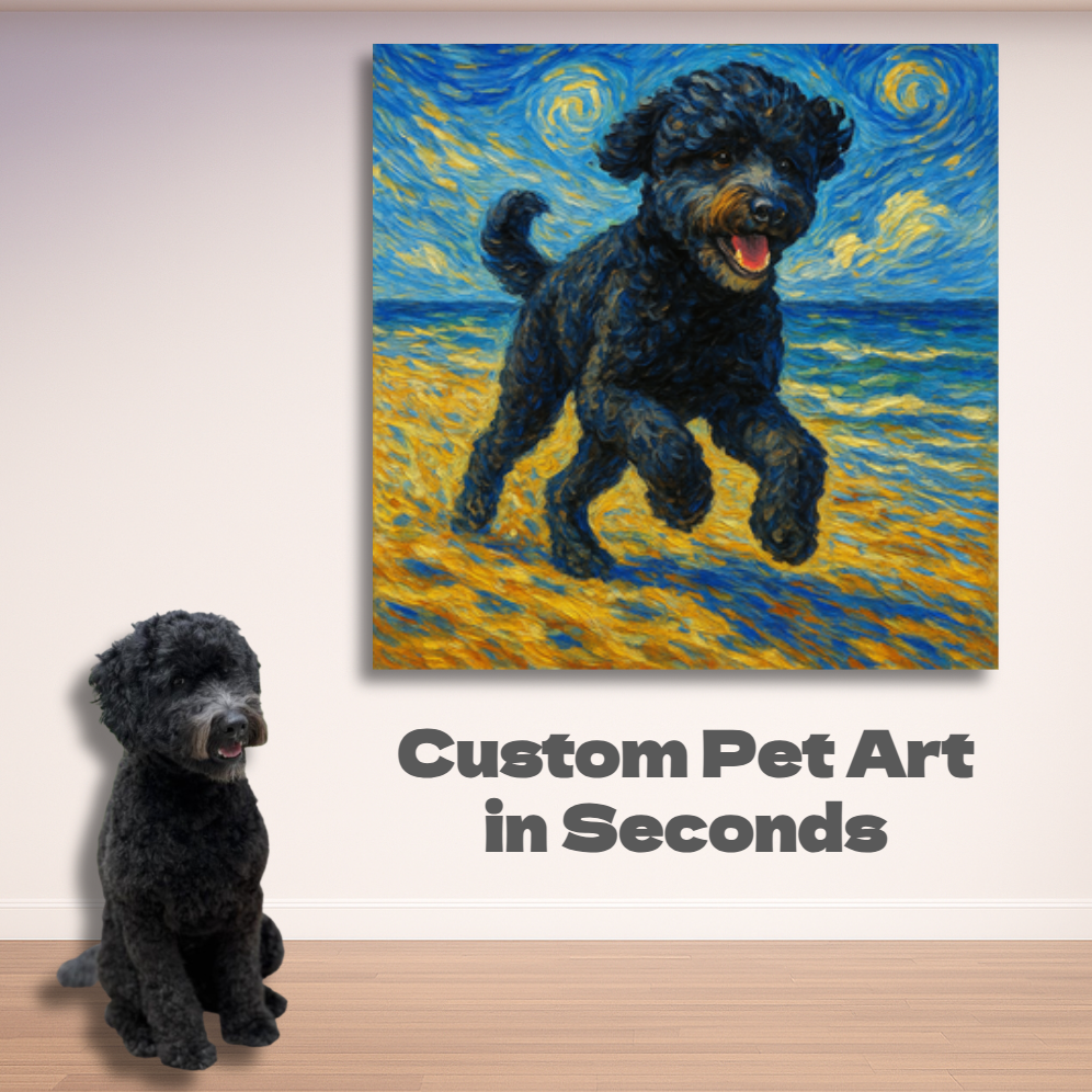 Custom Pet Art on Premium Canvas - Portrait